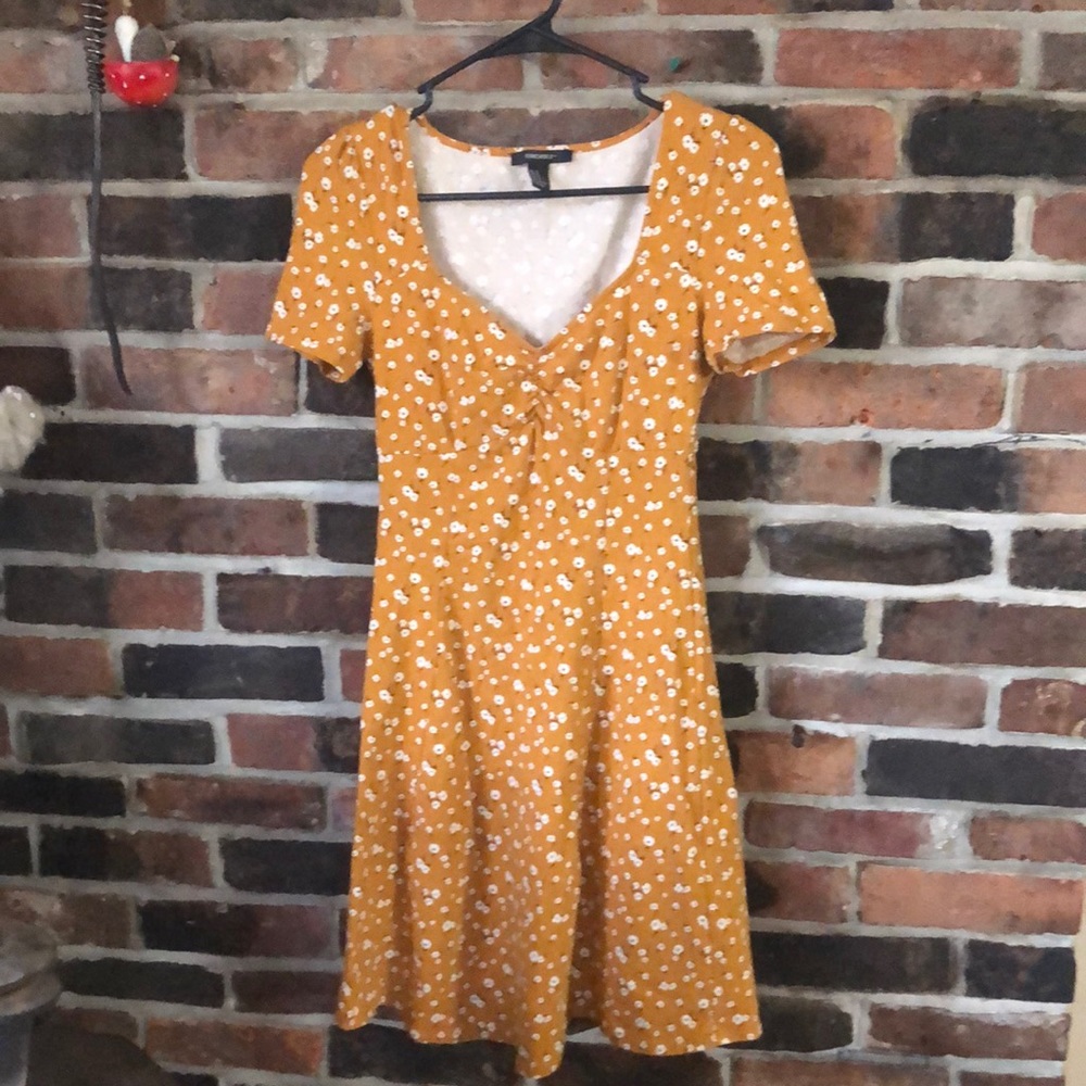 Mustard flora Forever 21 dress size medium